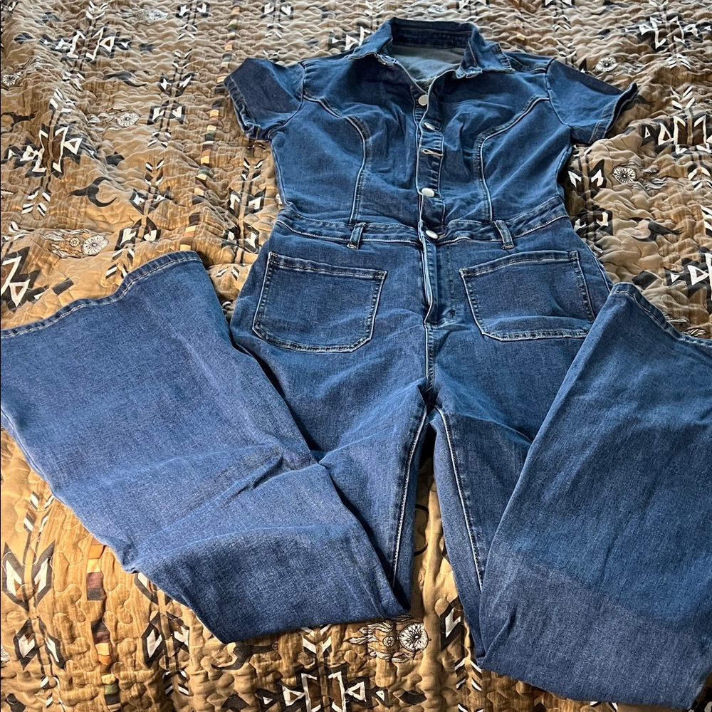 Women's Blue Denim Jumpsuit